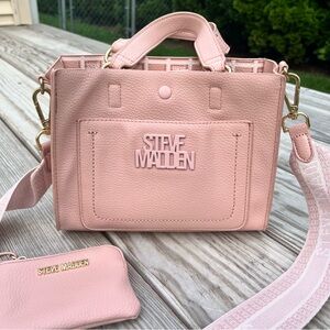 Steve Madden Pink Crossbody Bag with Adjustable Strap